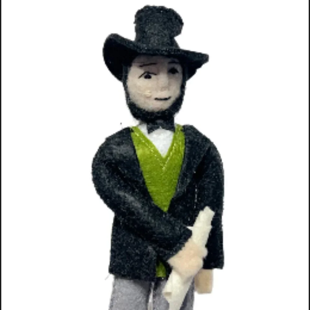 Abraham Lincoln Handcrafted Doll Ornament